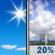 Tuesday: A 20 percent chance of showers and thunderstorms after 1pm.  Sunny, with a high near 94. Light northeast wind becoming east northeast 5 to 10 mph in the afternoon. 