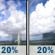 Friday: A slight chance of showers and thunderstorms before 10am, then a slight chance of showers between 10am and 1pm. Mostly sunny, with a high near 81. South wind 5 to 10 mph. Chance of precipitation is 20%. Friday: A slight chance of showers and thunderstorms before 10am, then a slight chance of showers between 10am and 1pm. Mostly sunny, with a high near 81. South wind 5 to 10 mph. Chance of precipitation is 20%.
