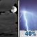 Tonight: A 40 percent chance of showers and thunderstorms, mainly after 4am.  Increasing clouds, with a low around 65. East northeast wind around 5 mph. 