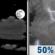 Friday Night: A 50 percent chance of showers and thunderstorms after 1am.  Partly cloudy, with a low around 68. East southeast wind around 5 mph.  New rainfall amounts between a tenth and quarter of an inch, except higher amounts possible in thunderstorms. 