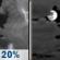 Tonight: A 20 percent chance of showers and thunderstorms before 10pm.  Mostly cloudy, with a low around 68. East southeast wind around 5 mph. 
