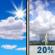 Memorial Day: A 20 percent chance of showers and thunderstorms after 1pm.  Mostly sunny, with a high near 83. East northeast wind around 5 mph. 