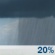 This Afternoon: A 20 percent chance of showers before 4pm.  Partly sunny, with a high near 90. South wind around 10 mph. 